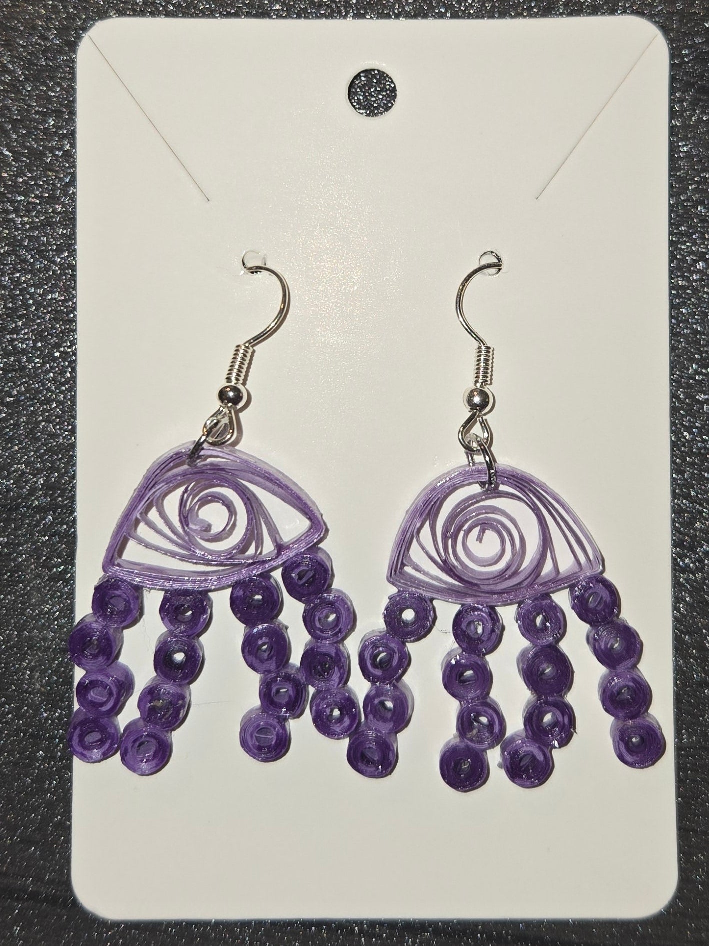 Purple Jellyfish Earrings