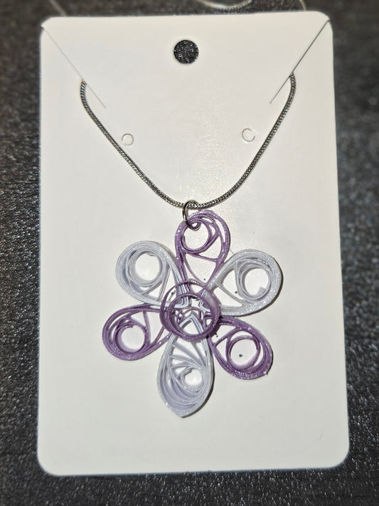 Purple Flower Necklace